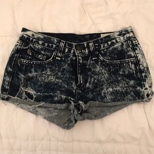Rag & Bone acid wash jean shorts